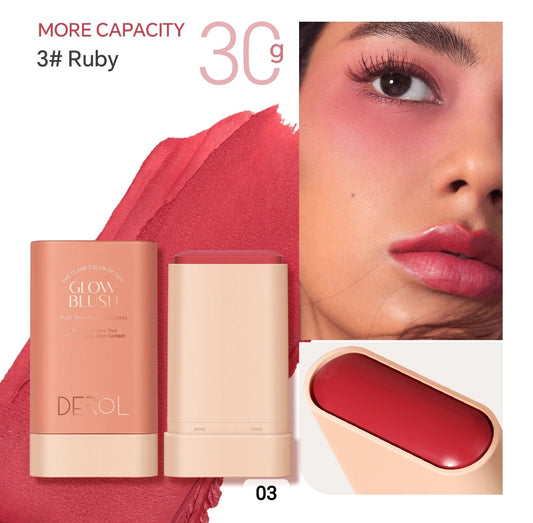 03 Ruby DEROL GLOW BLUSH PARA LÁBIOS E BOCHECHAS